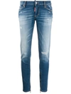 Dsquared2 Jeans Medium Waist Skinny Jeans In Blue