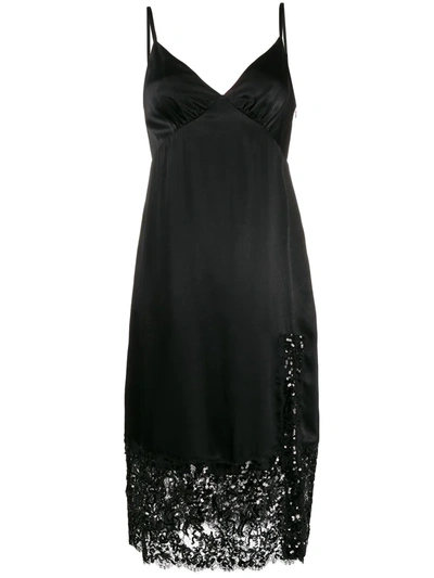 Michael Michael Kors Sequin Embellished Slip Dress In Black