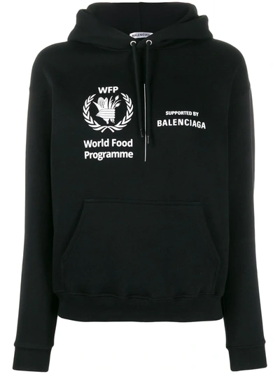 Balenciaga World Food Programme 短款连帽衫 In Black