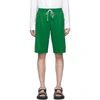 GUCCI GREEN JERSEY GG RIBBON SHORTS