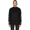 OFF-WHITE BLACK BRUSHED MOHAIR SWEATER