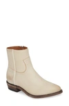 Frye Essa Bootie In Ivory Nubuck Leather