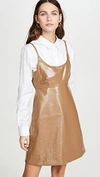 GANNI Patent Faux Leather Mini Dress