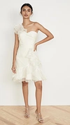 MARCHESA NOTTE ONE SHOULDER COCKTAIL DRESS