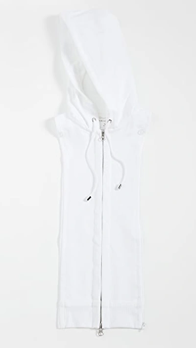Veronica Beard White Hooded Cotton Dickey