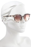 PRADA 53MM ROUND CAT EYE SUNGLASSES,PR 02XS53-Z