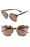 DOLCE & GABBANA 52MM POLARIZED ROUND CAT EYE SUNGLASSES,DG437152-Y