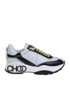 JIMMY CHOO RAINE trainers IN WHITE LEATHER,11184151