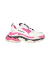 Balenciaga 60mm Triple S Mesh Sneakers In White Pink Grey