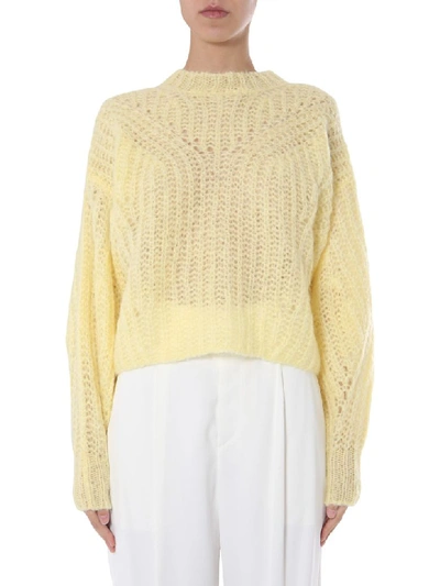 Isabel Marant Crew Neck Sweater In Yellow