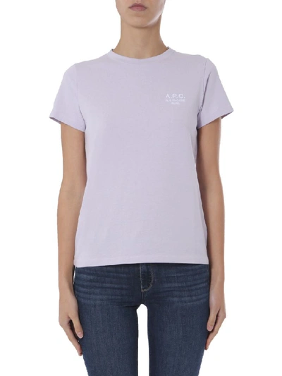 Apc Round Neck T-shirt In Lilac