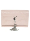 SAINT LAURENT KATE CROC WALLET ON CHAIN,452159 DND1N