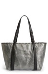 ALLSAINTS MIKI EAST/WEST LEATHER TOTE,WB271R