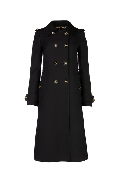 Dolce & Gabbana Double-breasted Coat In Black