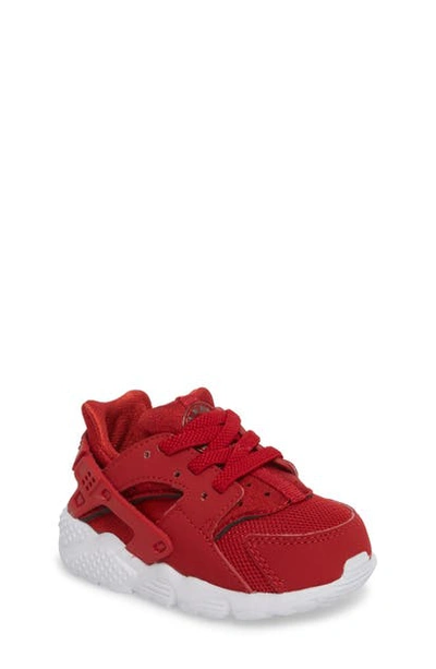 Nike Kids' 'huarache Run' Sneaker In Gym Red/ Dark Grey/ White