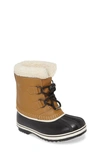 Sorel Kid's Yoot Pac Nylon Fleece Trim Snow Boots, Toddlers/kids In Mesquite