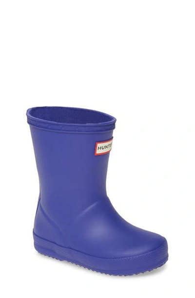 Hunter Kids' First Classic Waterproof Rain Boot In Electric Storm