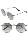 RAY BAN 53MM ROUND RETRO SUNGLASSES,RB3447N53-Y