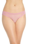 On Gossamer Mesh Hip Bikini In Soft Rose