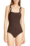 ADRIANA DEGREAS SOLID ONE-PIECE SWIMSUIT,MAAL0106V20