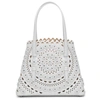 ALAÏA MINA 25 FLOWER LIGHT GREY TOTE BAG,AA16159B