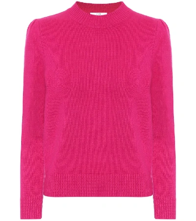 Co Essentials Cashmere Crop Jumper In Pink