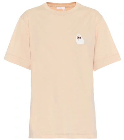 Chloé T-shirt In Powder Cotton In Pink