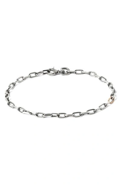 Title Of Work Anchor Cable Bracelet In Silver/ Rose