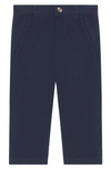 Andy & Evan Boy's Straight Leg Twill Pants In Navy