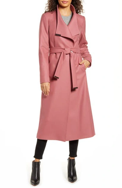 Ted Baker Gwynith Wool Blend Wrap Coat In Pink