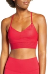 Alo Yoga Yoga Bra In Scarlet Glossy/ Scarlet