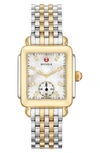 Michele Deco Mid Diamond Dial Watch Head & Bracelet, 29mm In Gold/ Mop