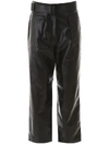 SELF-PORTRAIT FAUX LEATHER TROUSERS,RS20 130 BLACK