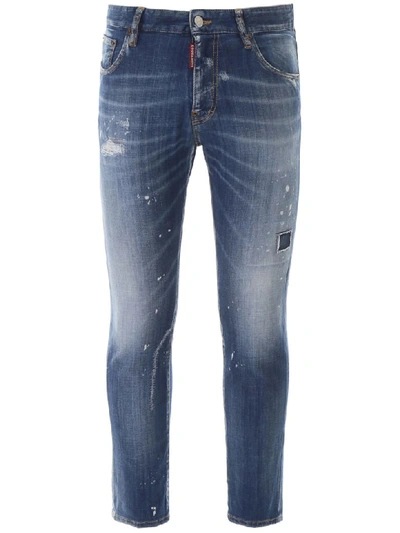 Dsquared2 Straight Leg Jeans In Blue