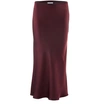 Anine Bing Bar Silk-satin Midi Skirt In Burgundy