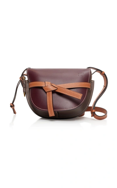 Loewe Gate Small Colorblock Shoulder Bag In Brown