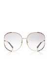 GUCCI FORK ROUND-FRAME SUNGLASSES,772165