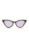 Gucci Cat-eye Marbled-acetate Sunglasses In Brown
