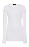 ATM ANTHONY THOMAS MELILLO RIBBED MODAL CREWNECK TOP,790814