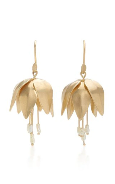 Annette Ferdinandsen 14k Gold And Pearl Earrings