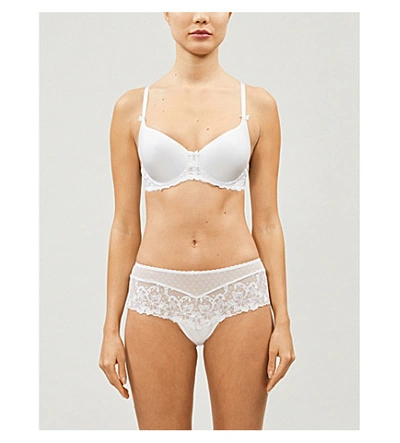 Aubade Au Bal De Flore Embroidered-lace Spacer Bra In Blanc