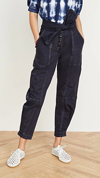 Ulla Johnson Storm Stretch High-rise Straight-leg Jeans In Charcoal