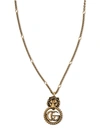 GUCCI GG MARMONT LION NECKLACE,GUC527MSGOL