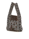 Alexander Wang Mini Wangloc Rhinestone Shopper In Leopard (brown)