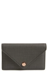 Dagne Dover Coated Canvas Card Case In Graphite