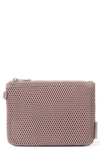 Dagne Dover Small Parker Mesh Pouch In Dune