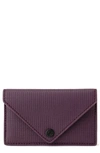 Dagne Dover Coated Canvas Card Case In Eclipse