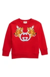 GUCCI TIGER LOGO SWEATSHIRT,543894XJAMB