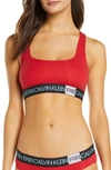 Calvin Klein 1981 Bold Unlined Bralette In Temper