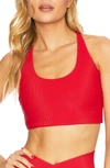 Beach Riot Rocky Racerback Sports Bra In Red